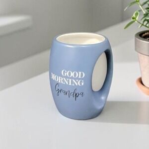 Pavilion "Good Morning Grandpa" Matte Blue Coffee Cup, 16oz‎ Hand-Warming Mug